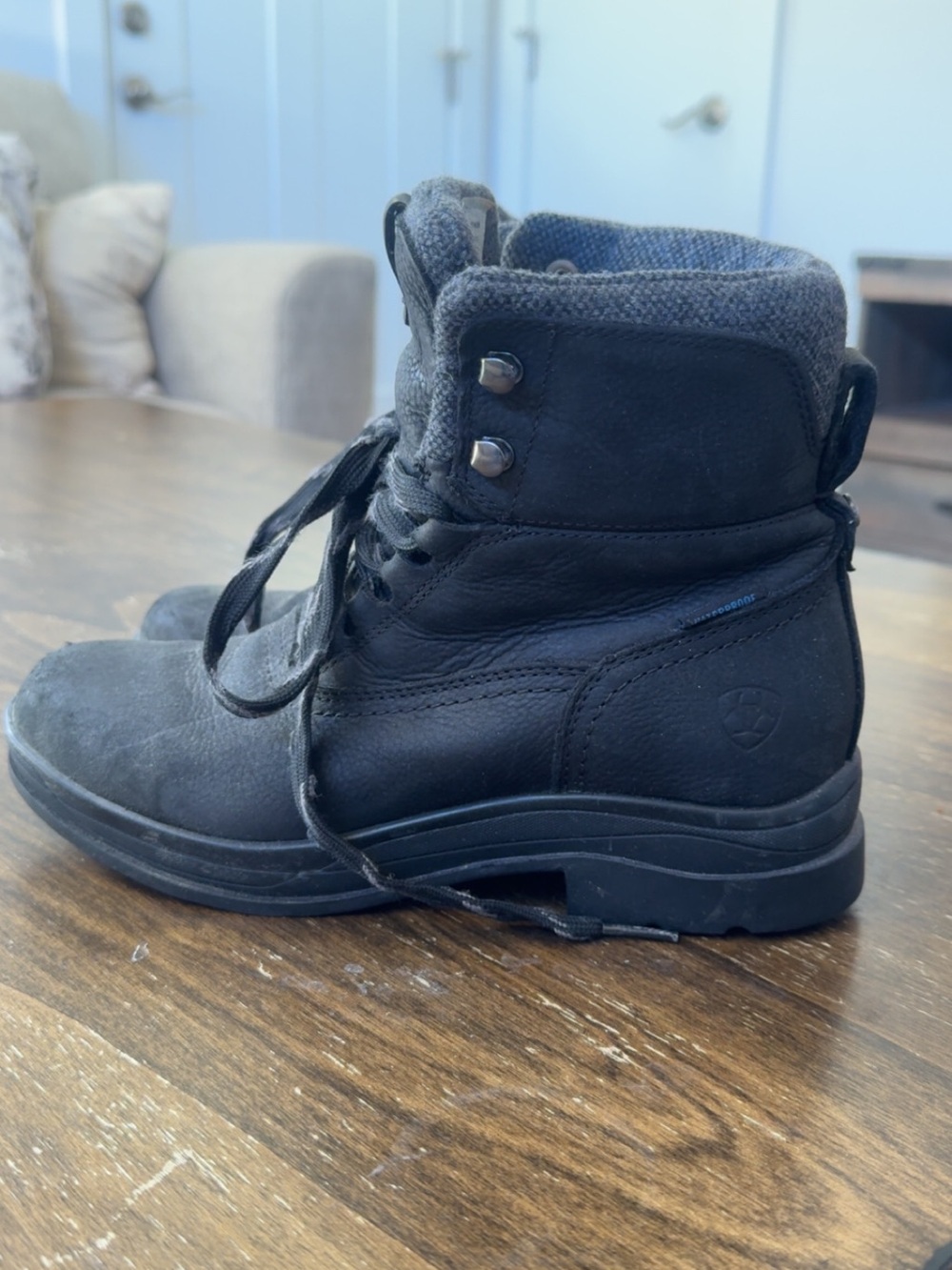 Ariat Black Lace-Up Women's Winter Boot with Padded Collar